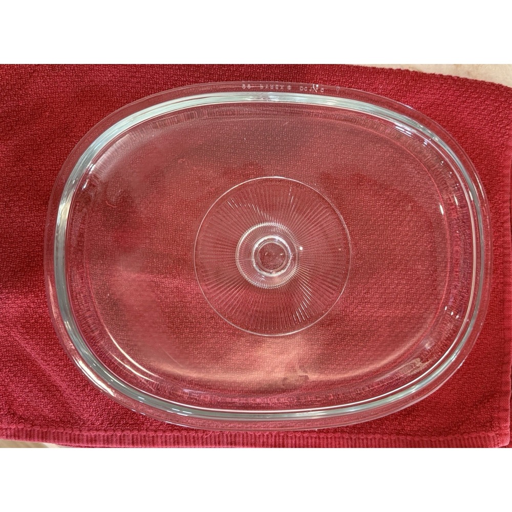 Pyrex Replacement Glass Lid DC-1.5-C Ribbed Oval | Corning Ware | VGC